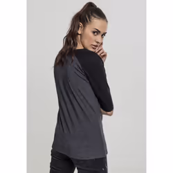 Urban Classics Ladies 3/4 Contrast Raglan Tee Maglietta Girocollo Manica a 3/4 Cotone