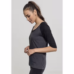 Urban Classics Ladies 3/4 Contrast Raglan Tee Maglietta Girocollo Manica a 3/4 Cotone - Vista aggiuntiva 4