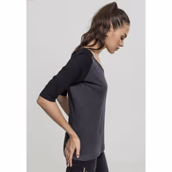 Urban Classics Ladies 3/4 Contrast Raglan Tee Maglietta Girocollo Manica a 3/4 Cotone - Vista aggiuntiva 5