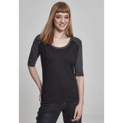 Urban Classics Ladies 3/4 Contrast Raglan Tee Maglietta Girocollo Manica a 3/4 Cotone