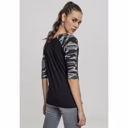 Urban Classics Ladies 3/4 Contrast Raglan Tee Maglietta Girocollo Manica a 3/4 Cotone - Vista aggiuntiva 4