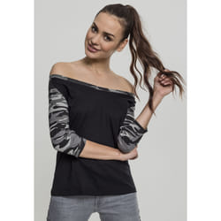 Urban Classics Ladies 3/4 Contrast Raglan Tee Maglietta Girocollo Manica a 3/4 Cotone