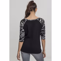 Urban Classics Ladies 3/4 Contrast Raglan Tee Maglietta Girocollo Manica a 3/4 Cotone