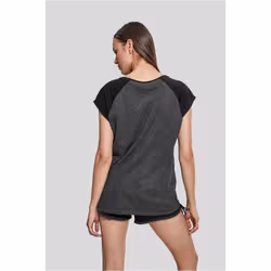 Urban Classics Ladies Contrast Raglan Tee Maglietta Girocollo Manica corta Cotone, Viscosa