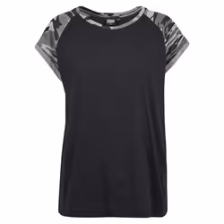 Urban Classics Ladies Contrast Raglan Tee Maglietta Girocollo Manica corta Cotone, Viscosa - Vista aggiuntiva 6