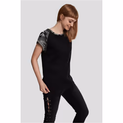 Urban Classics Ladies Contrast Raglan Tee Maglietta Girocollo Manica corta Cotone, Viscosa - Vista aggiuntiva 4