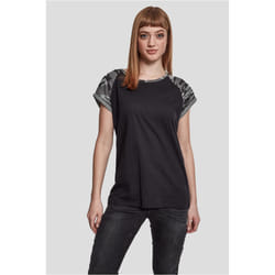 Urban Classics Ladies Contrast Raglan Tee Maglietta Girocollo Manica corta Cotone, Viscosa