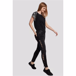 Urban Classics Ladies Contrast Raglan Tee Maglietta Girocollo Manica corta Cotone, Viscosa - Vista aggiuntiva 5