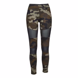 Urban Classics TB1939-00459-0060, Leggings aderenti, Ginnastica, Femmina, Mimetico, Legno, Adulto, Monocromatico
