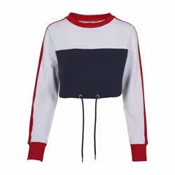 Urban Classics TB1987, Adulto, Femmina, Pullover, Blu marino, Rosso, Bianco, Manica lunga, S