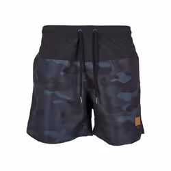 Urban Classics Block, Parte inferiore del costume da bagno, Boxer da nuoto, Adulto, Nero, Blu, Mimetico, Fantasia, Maschio