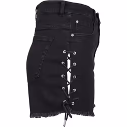 Urban Classics TB2001-00709-0006 Pantaloncini con volant Femmina Nero - Vista aggiuntiva 4