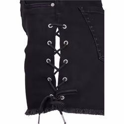 Urban Classics TB2001-00709-0007 Pantaloncini con volant Femmina Nero - Vista aggiuntiva 7