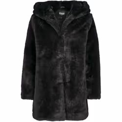 Urban Classics TB2375-00007-0054, Pelliccia, Femmina, Adulto, 2 tasche, Poliestere, Nero