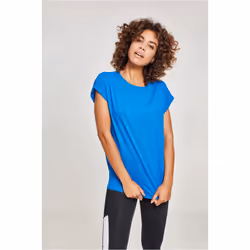 Urban Classics Ladies Extended Shoulder Tee, Maglietta, Adulto, Femmina, Blu, Monocromatico, M