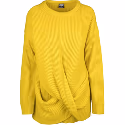 Urban Classics TB2360-01446-0051, Adulto, Femmina, Maglione, Giallo, Girocollo, Manica lunga