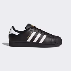 Adidas Superstar Foundation, Maschio, Adulto, Sneaker alla moda, Nero, Bianco, 44 2/3, Chiusura con lacci
