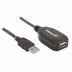 Manhattan 150958 cavo USB USB 2.0 20 m USB A Nero - Vista aggiuntiva 2