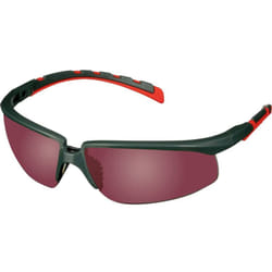 3M - S2024AS-RED Occhiali di protezione rivestimento specchiato, con protezione antigraffio Rosso, Grigio en 166 din 166