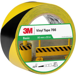 3M - Nastro di segnalazione 766, Nero/Giallo, 50 mm x 33 m