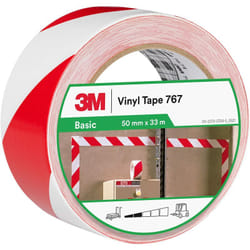 3M - Nastro di segnalazione 767I rosso/bianco, 50 mm x 33 m