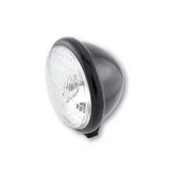 Shin YO 5 3/4 pollici faro Bates Style, nero seta opaco, montaggio inferiore, nero