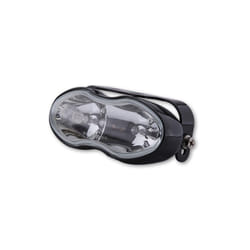 SHIN YO Fatraglio a travi e nebbia anteriore, nero, vetro trasparente, 2x H3 55W, nero