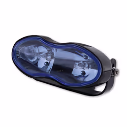 SHIN YO Alte travi e nebbia, nero, vetro blu, 2x H3 55W, nero