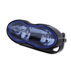 SHIN YO Alte travi e nebbia, nero, vetro blu, 2x H3 55W, nero