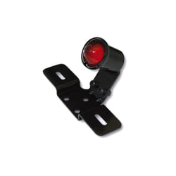 SHIN YO LED taillight OLD SCHOOL TYP3, vetro nero e rosso, con supporto targa, nero