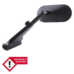 SHIN YO Specchietto per carenatura, alluminio, ovale, nero