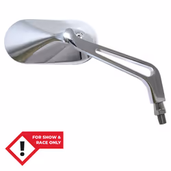 SHIN YO Specchietto da manubrio, ovale, cromato, argento