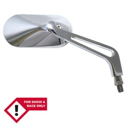 SHIN YO Specchietto da manubrio, ovale, cromato, argento