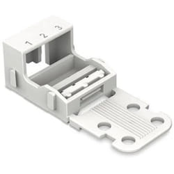 Wago - Adattatore di fissaggio 221-503 per morsetti a 3 conduttori, 4 mm², 10 pezzi, fissaggio a vite per morsetti di collegamento, adatto per