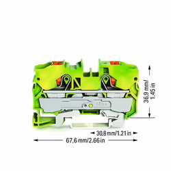 Wago 2210-1207 morsettiera 2 Verde, Giallo