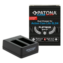 PATONA 4230 carica batterie Batteria per telecamera sportiva USB