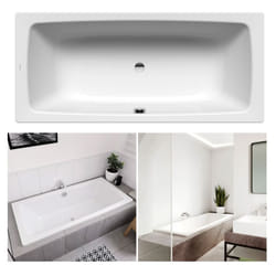Cayono duo vasca rettangolare da incasso L.170 P.75 cm, in acciaio smaltato, colore bianco alpino 272400010001 - Kaldewei