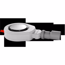 KA 90 extra piatta con coperchio cromato Altezza totale solo 70 mm incl. coperchio di scarico cromato - Collegamento orizzont ...