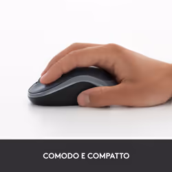 Logitech M185 Mouse Wireless, 2,4 GHz con Mini Ricevitore USB, Durata Batteria di 12 Mesi, Tracciamento Ottico 1000 DPI, Ambidestro, Compatibile con PC, Mac, Laptop - Vista aggiuntiva 6
