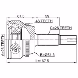 FEBEST 0110-ACV40L26A48 non classificato