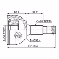 FEBEST 2510-3084B non classificato