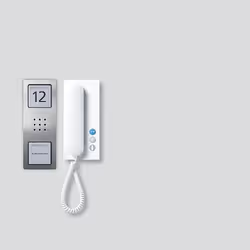 Siedle SET CA 812-1 E/W, Cablato, Acciaio inox, Bianco, Parete