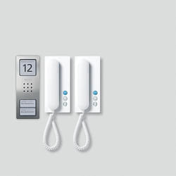 Siedle SET CA 812-2 E/W Acciaio inox, Bianco