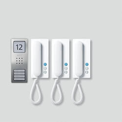 Siedle SET CA 812-3 E/W Acciaio inox, Bianco