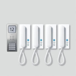 Siedle SET CA 812-4 E/W Acciaio inox, Bianco