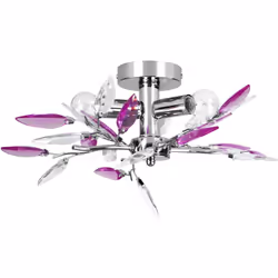 Lampadario con foglie decorative Tre lampadine da 40 W forniscono illuminazione sufficiente per vostro corridoio, camera da l ...