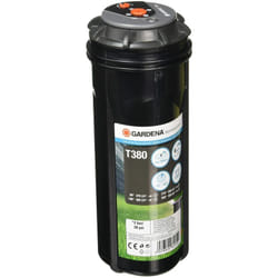 Gardena Sprinkler System Turbine Pop-up Sprinkler T380: sistema irrigazione prati grandi dimensioni fino a 380 m², con campo tiro regolabile (6-11 m)
