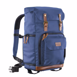Mantona Luis Retro, Zaino, Ogni marca, Scompartimento del notebook, Blu