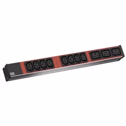 Bachmann 800.2332, Basic, 1U, Alluminio, Nero, Rosso, 11 presa(e) AC, Accoppiatore C13, Accoppiatore C19