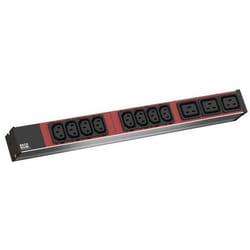 Bachmann 800.2332 unità di distribuzione dell'energia (PDU) 11 presa(e) AC 1U Nero, Rosso